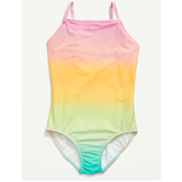 Old Navy Girl's One Piece Swim Suit XL Warm Ombre - Picture 1 of 1
